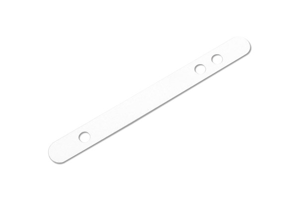 Χαλύβδινες λωρίδες κάλυψης, 120 x 12 mm, οπές 70+80 mm, βαμμένες λευκές